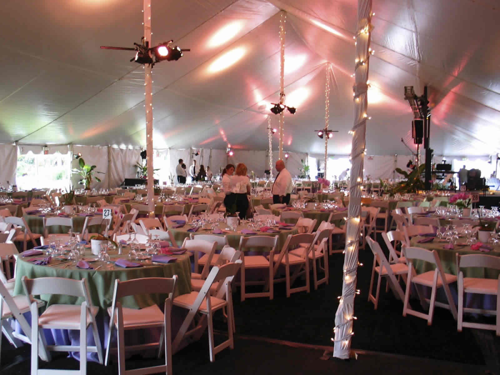event tables, seating and decor